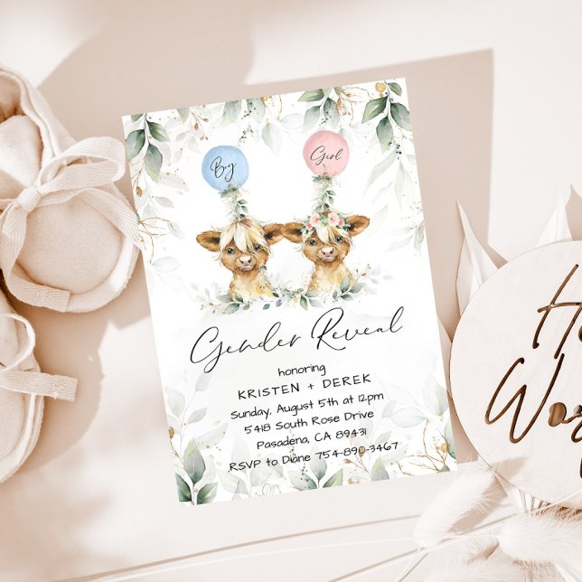 Invitación a los globos para revelar el género de  (Subido por el creador)