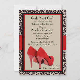 Invitación a los Heels de chica (Leopard)