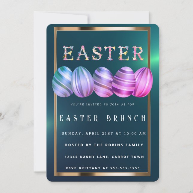 Invitación a los huevos con salsa de pascua de már (Anverso)