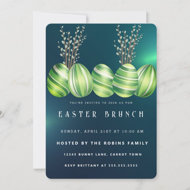 Invitación a los huevos con salsa de pascua de már (Anverso)