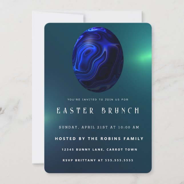 Invitación a los huevos con salsa de pascua de már (Anverso)