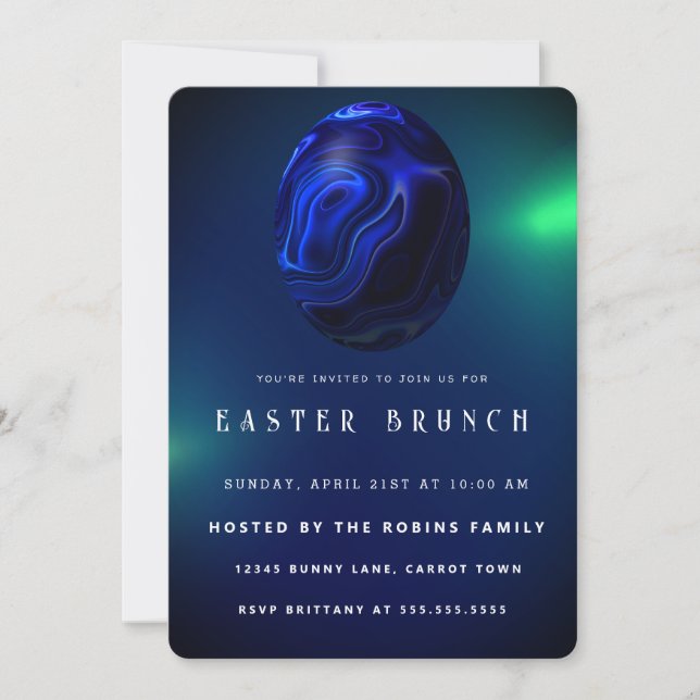 Invitación a los huevos con salsa de pascua de már (Anverso)