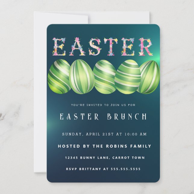 Invitación a los huevos con salsa de pascua de már (Anverso)