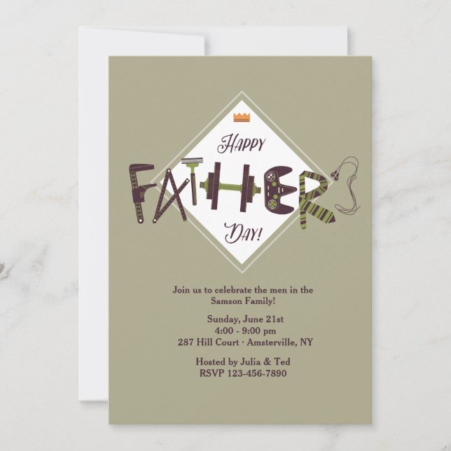 Invitación a los iconos del Día del Padre (Anverso)
