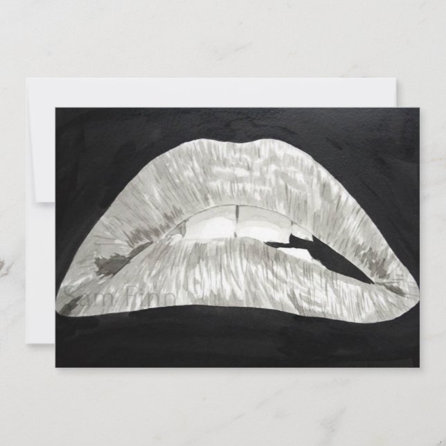 Invitación a los labios mordidos (Anverso)