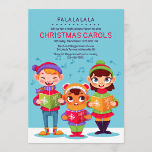 Invitación a los Navidades Carolers