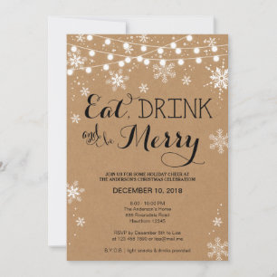 Invitación a los Navidades/Coma Bebida y Sé Feliz