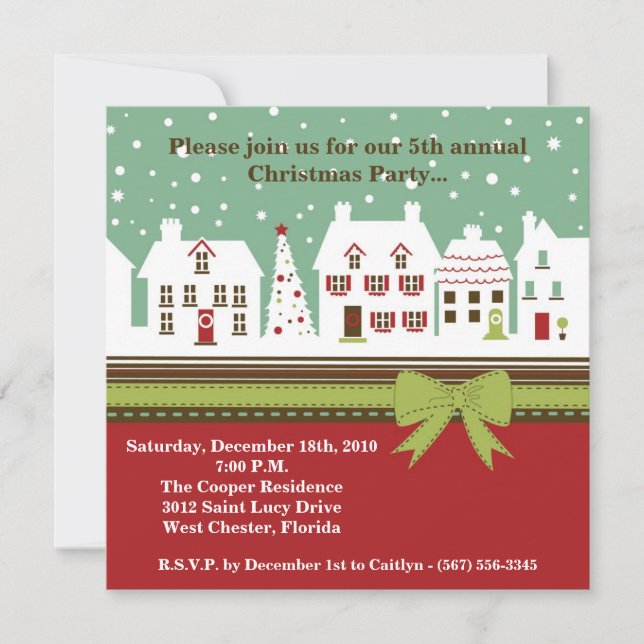 Invitación a los Navidades de la ciudad de XMAS pa (Anverso)