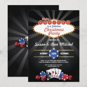 Invitación a los navidades Fiestas Las Vegas Casin