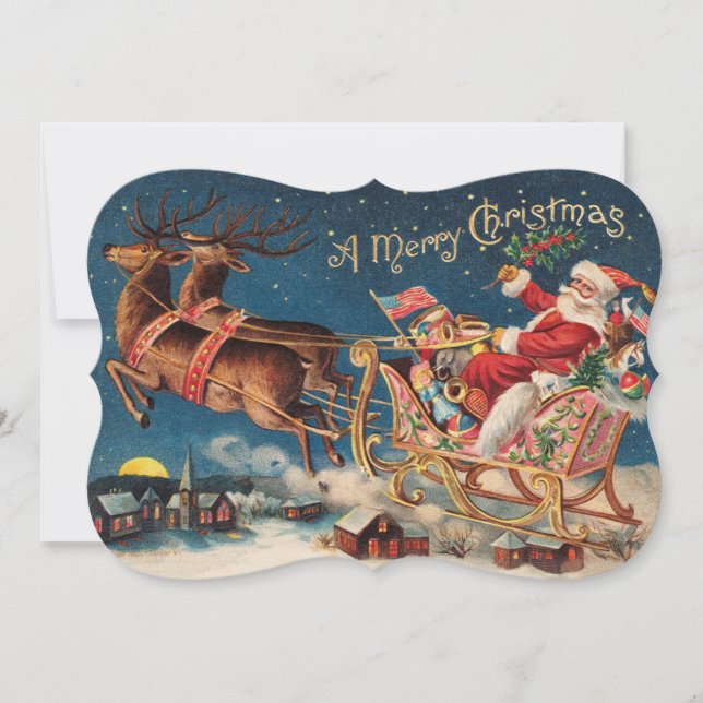 Invitación a los Navidades patrióticos de Santa Me (Anverso)