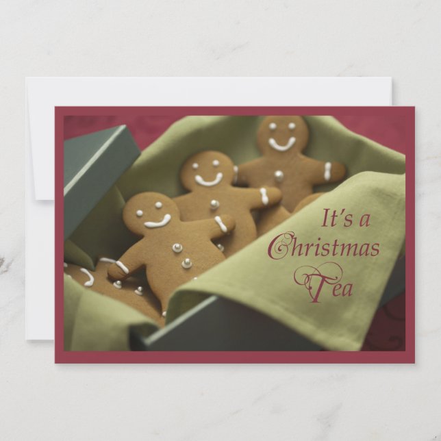 Invitación a los navidades Tea Gingerbread (Anverso)