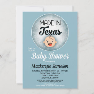 Invitación a los niños azules divertidos de Baby S