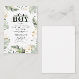 Invitación a los niños de Baby Shower de Jungle Sa