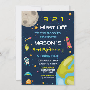 Invitación a los niños de cumpleaños por viaje esp