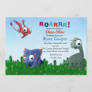 Invitación a los paquetes de dinosaurios