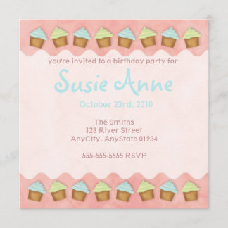 Invitación a los pastelitos rosados