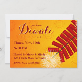 Invitación a los petardos de Diwali