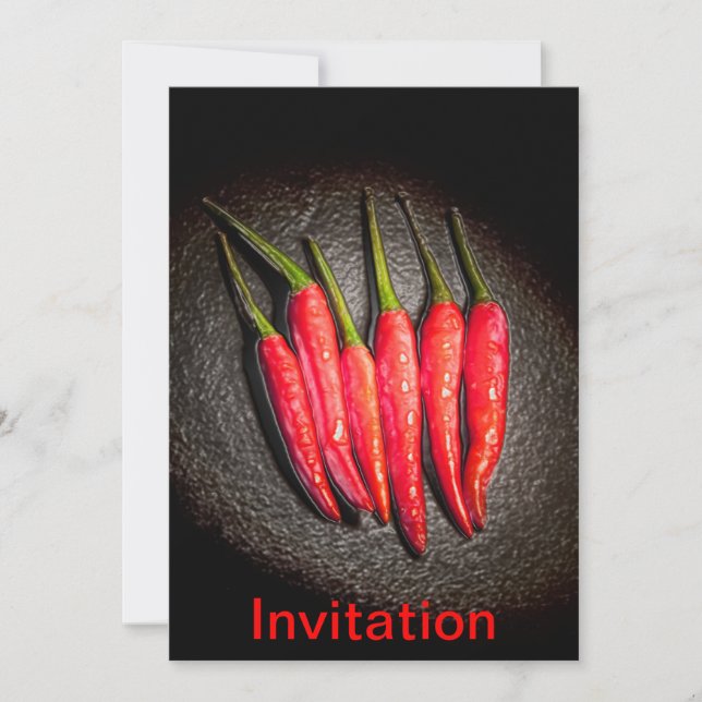 Invitación a los pimientos de Chile rojo (Anverso)
