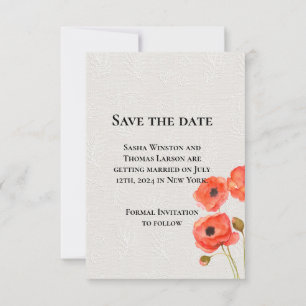 Invitación a los Poppies Rojos