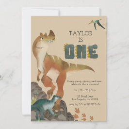 Invitación a los primeros cumpleaños de Dinosaurio