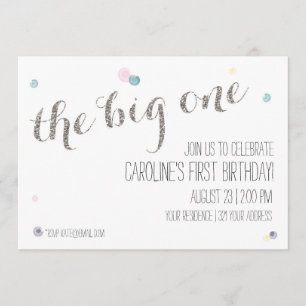 Invitación a los primeros cumpleaños de Girly - pl