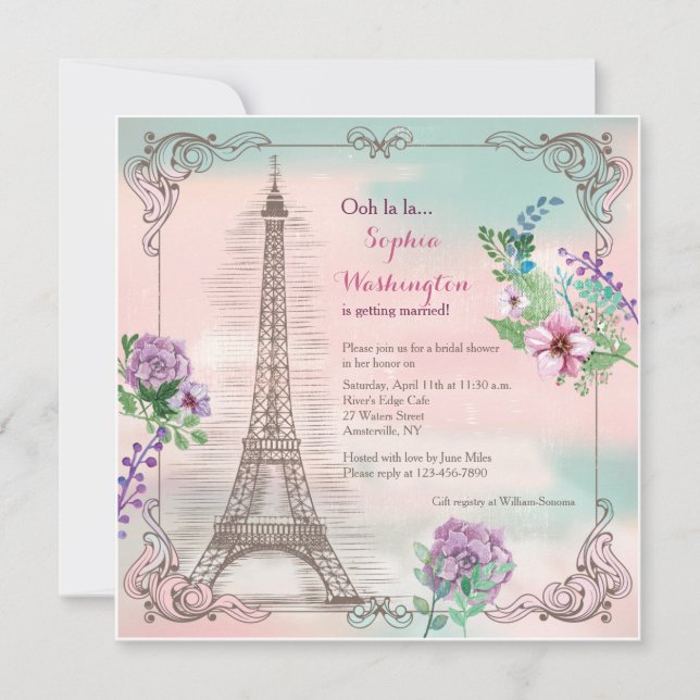 Invitación a los Recuerdos de París (Anverso)