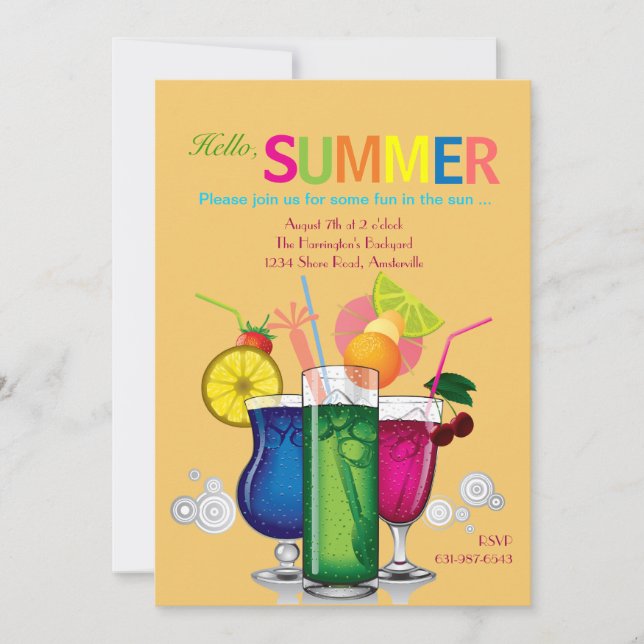Invitación a los refrigeradores de verano (Anverso)