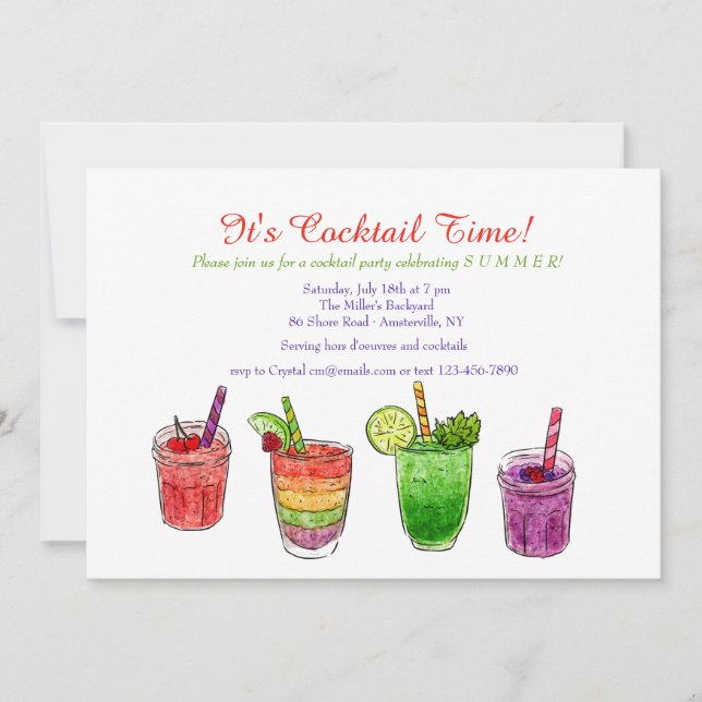 Invitación a los refrigeradores de verano (Anverso)