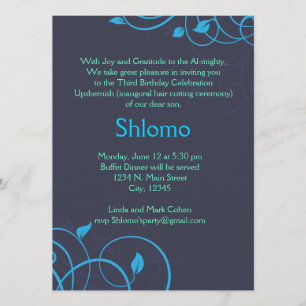 Invitación a los remolinos azules y verdes