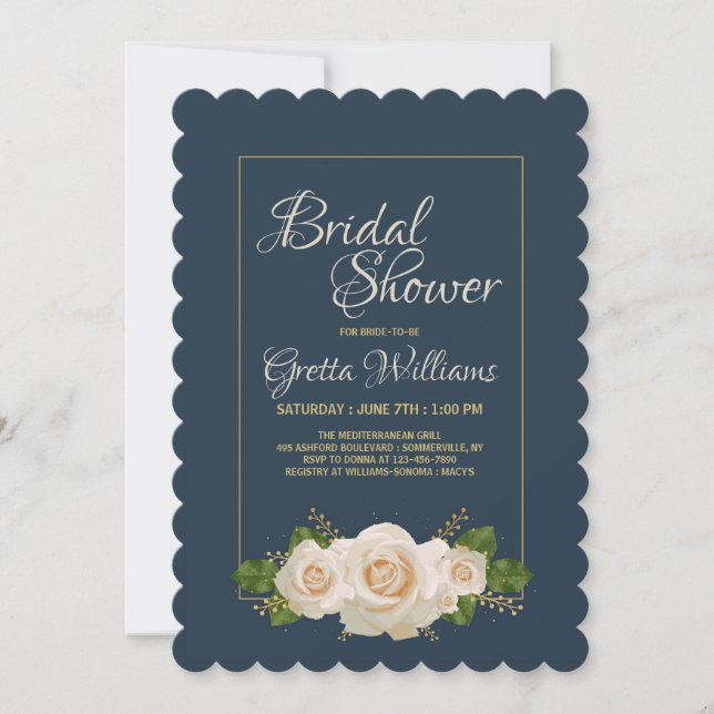 Invitación a los Rosas de crema (Anverso)