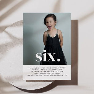 Invitación a los seis primeros cumpleaños de la fo