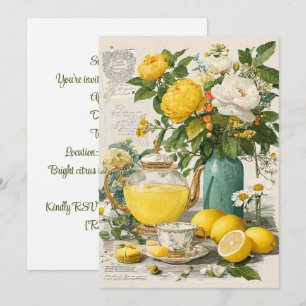 Invitación a los Sunshine Sips   Amarillo limón