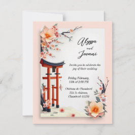 Invitación A Love Blossoming Under the Cherry Trees