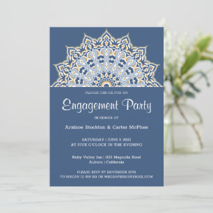 Invitación a Mandala en negro y oro