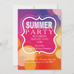 Invitación a Marquee de Fiesta de verano