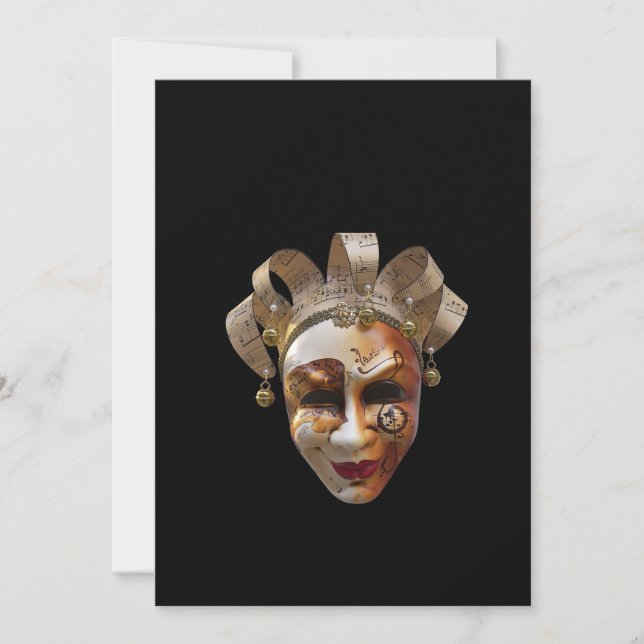 Invitación a mascarillas venecianas (Anverso)