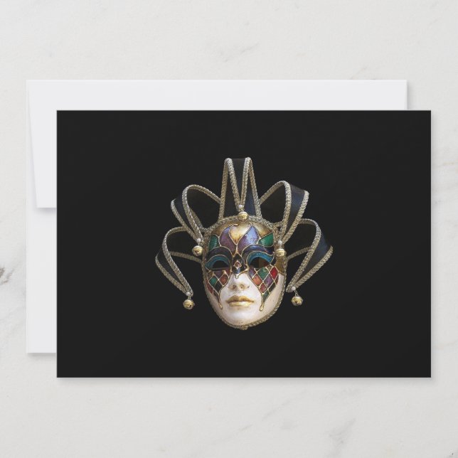 Invitación a mascarillas venecianas (Anverso)