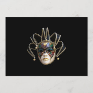 Invitación a mascarillas venecianas