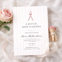 Invitación A Match Made in Heaven Elegant Bridal Shower