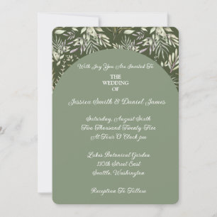 Invitación a matrimonio botánico-mate
