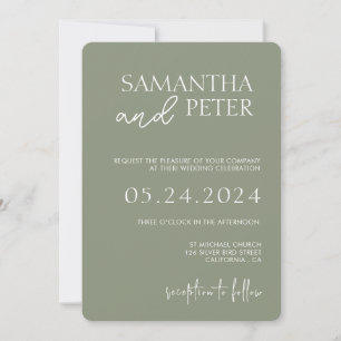 Invitación a matrimonio con código QR, Boda mínimo