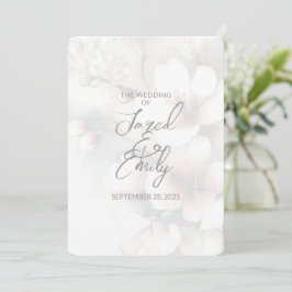 Invitación a matrimonio con código QR de cerezo Bl
