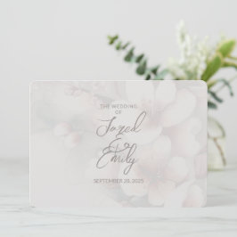 Invitación a matrimonio con código QR de cerezo Bl