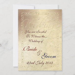 Invitación a matrimonio con efecto Grabado en reli