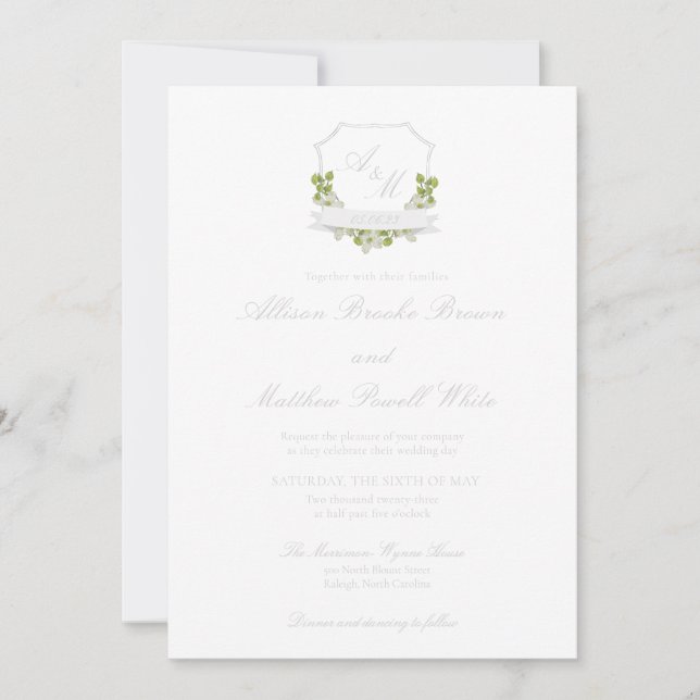 Invitación a matrimonio con escudo (Anverso)