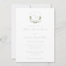 Invitación a matrimonio con escudo