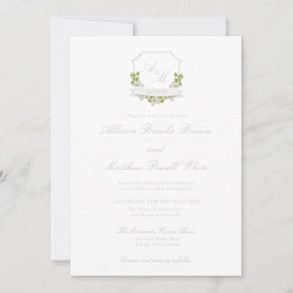 Invitación a matrimonio con escudo