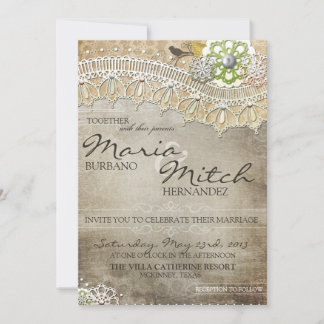 Invitación a matrimonio con problemas de encaje rú