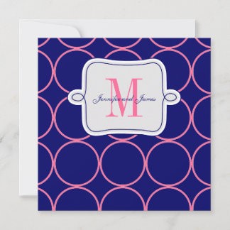 Invitación a matrimonio contemporáneo Monograma Ma