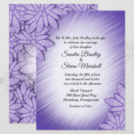 Invitación a matrimonio de acento floral de Hue Vi